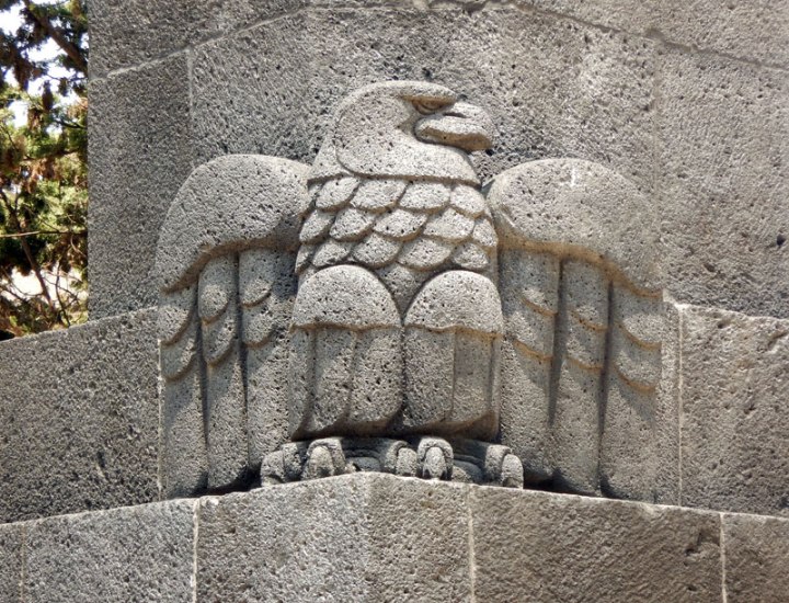 Stone Eagle on Mexico City's Monument of the Revolution
